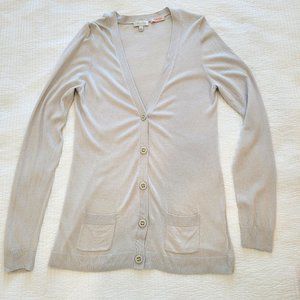 The Limited Fine Knit Cardigan Scandal Edition Light Gray Button Front Cardigan